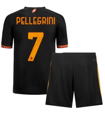 AS Roma Lorenzo Pellegrini #7 Tercera Equipación Niños 2023-24 Manga Corta (+ Pantalones cortos)